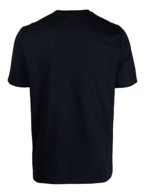 Woll t-shirt mit rundem ausschnitt D4.0 blau