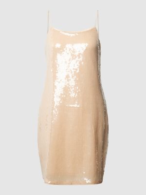 Beżowa sukienka koktajlowa Calvin Klein Jeans