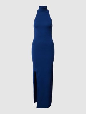 Sukienka długa dopasowana bawełniana w gwiazdy G-star Raw niebieska