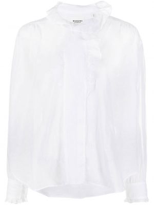 Košile s volány Isabel Marant Etoile bílá