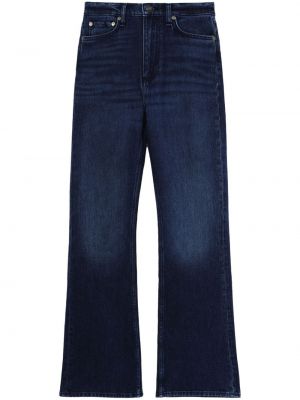 Zvonové džíny s vysokým pasem Rag & Bone modré
