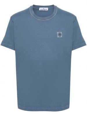 Medvilninis marškinėliai Stone Island mėlyna