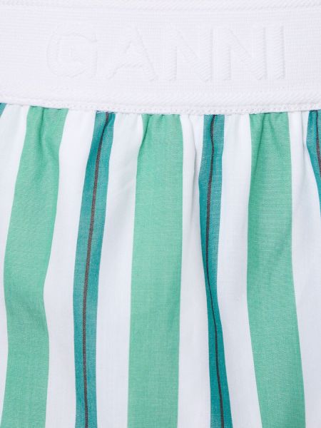 Pantalones cortos de algodón Ganni verde
