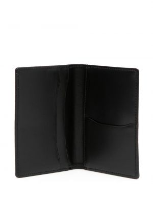 Kožená peněženka s potiskem Discord Yohji Yamamoto černá