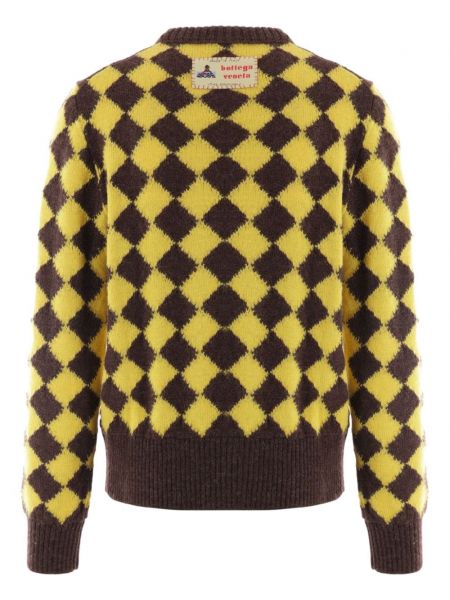 Sweter wełniany z wzorem argyle Bottega Veneta