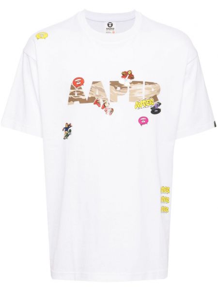 Baskılı pamuk tişört Aape By *a Bathing Ape® beyaz