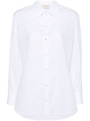 Bílá bavlněná košile Alexander Mcqueen