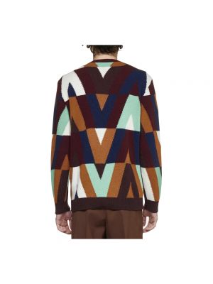 Jersey de lana de cachemir con estampado Valentino marrón