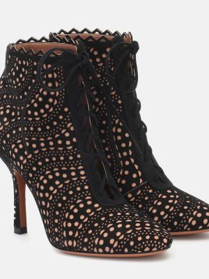 Ankle boots zamszowe Alaã¯a czarne