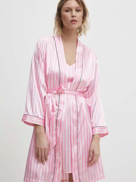 Satenska pidžama Answear Lab ružičasta