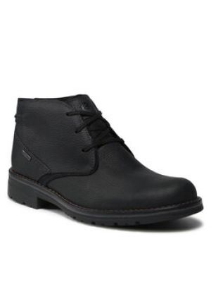 Krajkové kotníkové boty Clarks černé