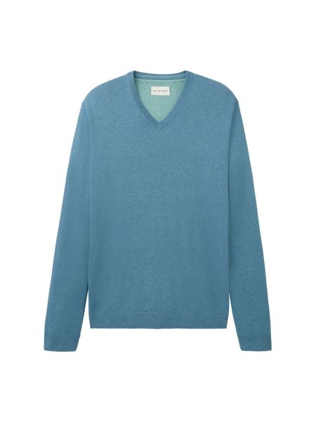 Пуловер с v-образным вырезом Tom Tailor синий