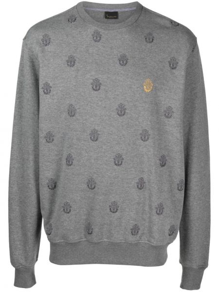 Sweatshirt aus baumwoll mit print Billionaire grau
