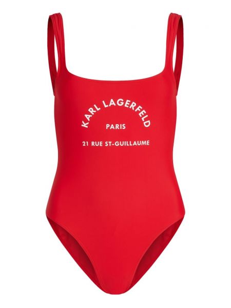 Strój kąpielowy Karl Lagerfeld czerwony