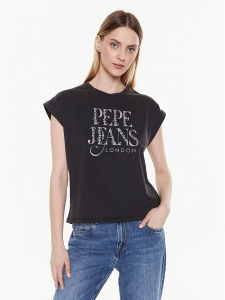 Футболка свободного кроя Pepe Jeans серая