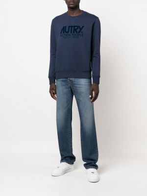 Sweatshirt mit rundem ausschnitt Autry blau