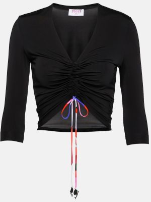 Top in jersey Pucci nero