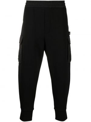 Pantalones de chándal de cintura alta Emporio Armani negro