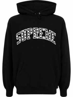 Herzmuster hoodie Supreme schwarz