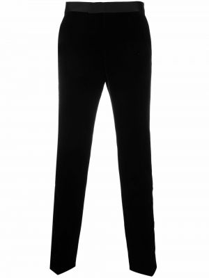 Pruhované nohavice Karl Lagerfeld čierna