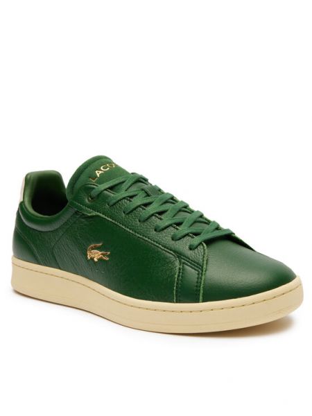 Шкіряні кросівки Lacoste зелені