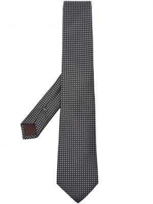 Cravată de mătase din jacard Canali negru