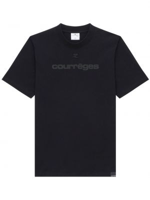 Памучна тениска Courreges черно