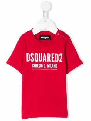 Trykt t-skjorte for jenter Dsquared2 Kids rød