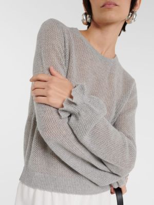 Kašmírový sveter Lisa Yang sivá