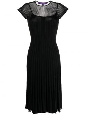 Pletené midi šaty Polo Ralph Lauren černé