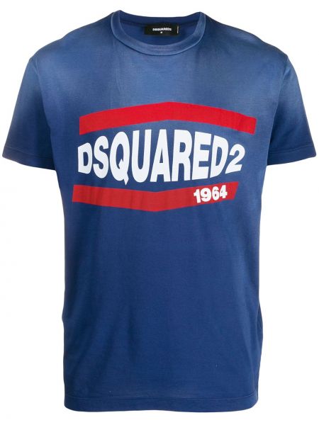 Camiseta con estampado Dsquared2 azul
