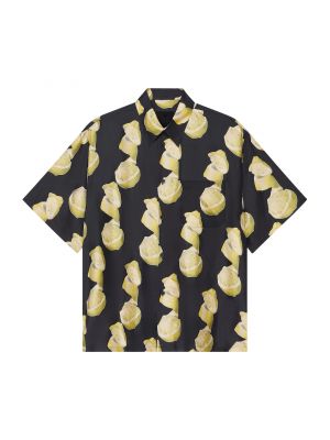 Гавайская рубашка с передним карманом от Givenchy, Черный/Желтый