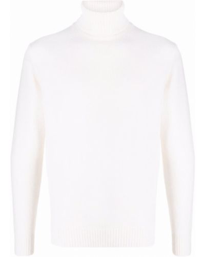 Jersey de cuello vuelto de tela jersey Roberto Collina blanco