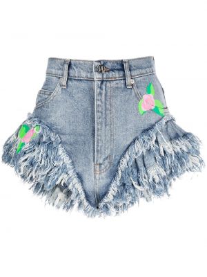 Trykt jeans-shorts Natasha Zinko