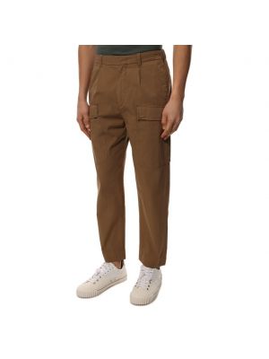 Хлопковые брюки карго Z Zegna коричневые