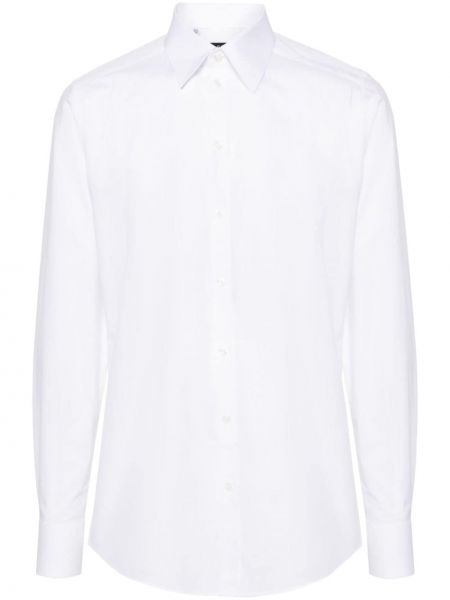 Chemise en coton avec manches longues Dolce & Gabbana blanc