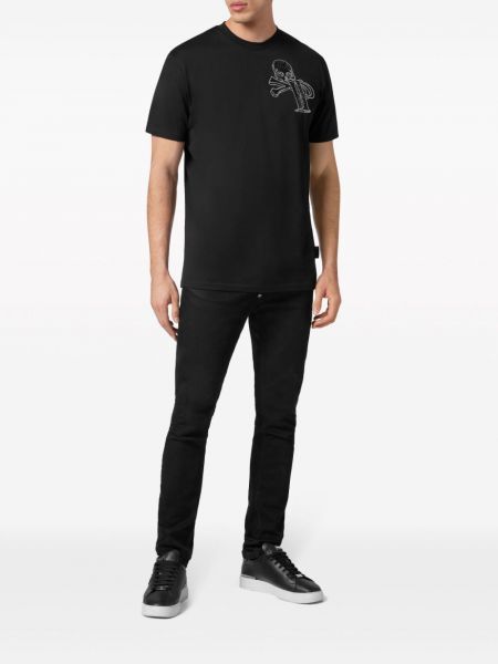 T-shirt en coton Philipp Plein noir