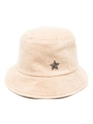 Fleecový klobouk s hvězdami Lorena Antoniazzi béžový