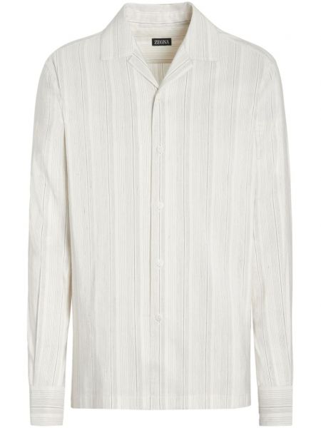 Chemise avec manches longues Zegna blanc