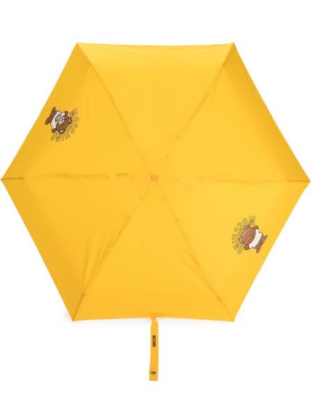 Kišobran s printom Moschino žuta