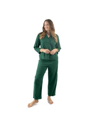 Фланелевая пижама Leveret зеленая