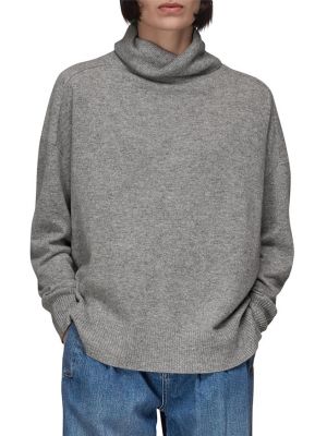 Кашемировый свитер с высоким воротником Whistles серый