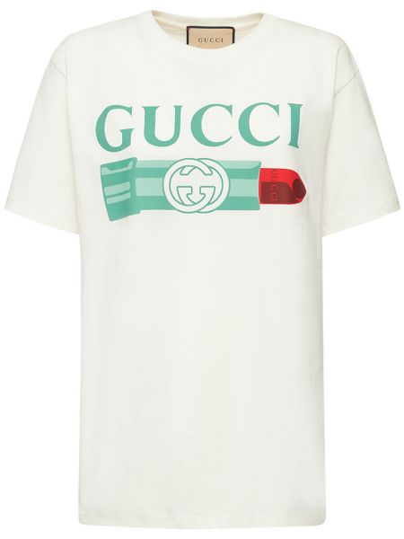 Overdimensioneret bomuld t-shirt Gucci