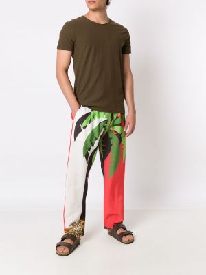 Pantalon à imprimé à imprimé tropical Amir Slama
