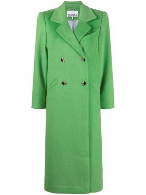 Mantel mit geknöpfter Ganni grün
