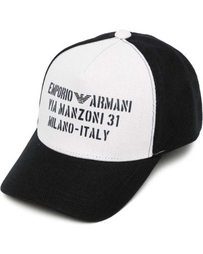 Cappello con visiera con stampa Emporio Armani