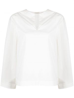 Блуза с v-образно деколте By Malene Birger бяло