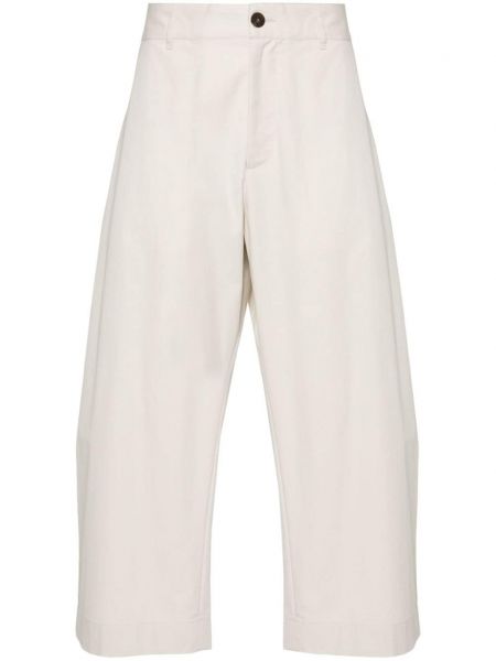 Pantaloni cu croială lejeră Studio Nicholson alb