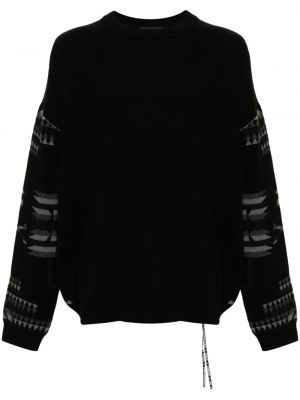 Кашмирен пуловер Mastermind World черно