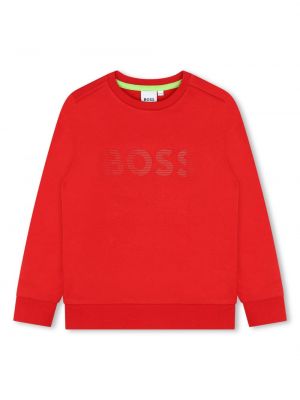 Hoodie con stampa Boss Kidswear Rosso